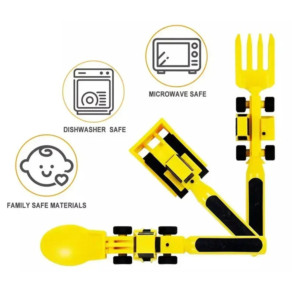 Creative Kids Dining Tool Set Car Cutlery Set_11