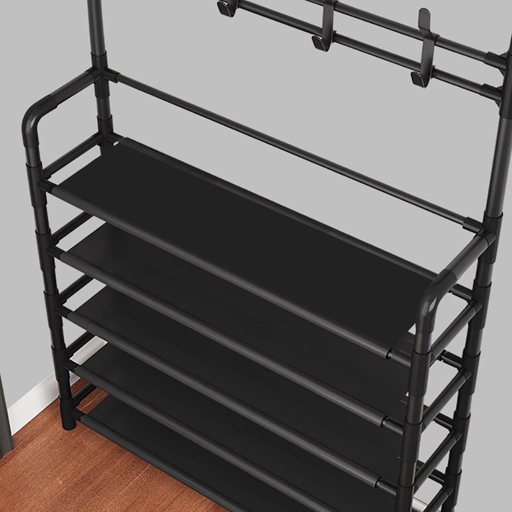 4/5 Layers Free Standing Storage Shelves Entrance Coat Rack_10