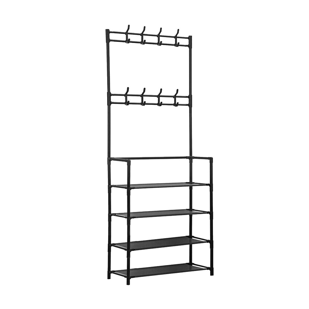 4/5 Layers Free Standing Storage Shelves Entrance Coat Rack_13