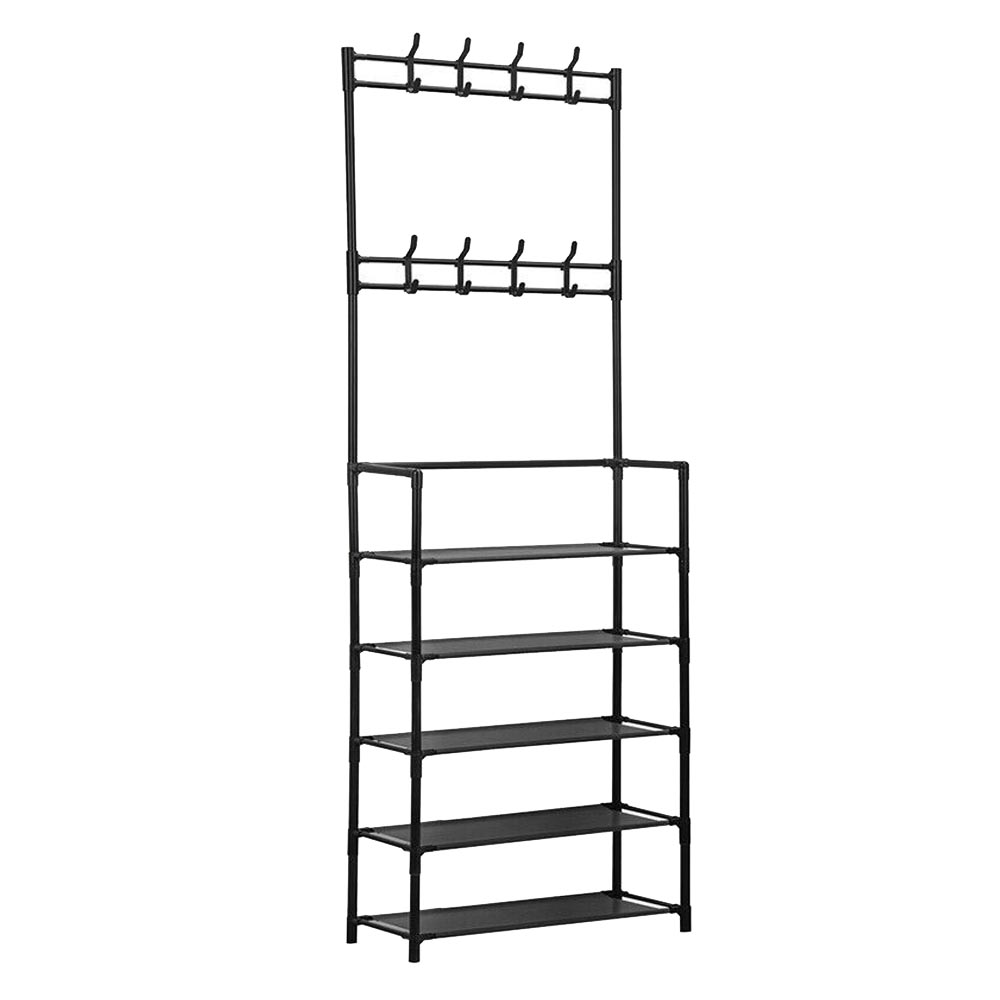 4/5 Layers Free Standing Storage Shelves Entrance Coat Rack_14