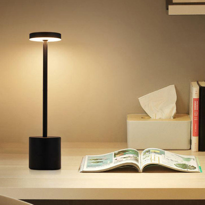 Rechargeable Dimmable Meter Finish Luxury LED Desk Lamp With Touch Control_4