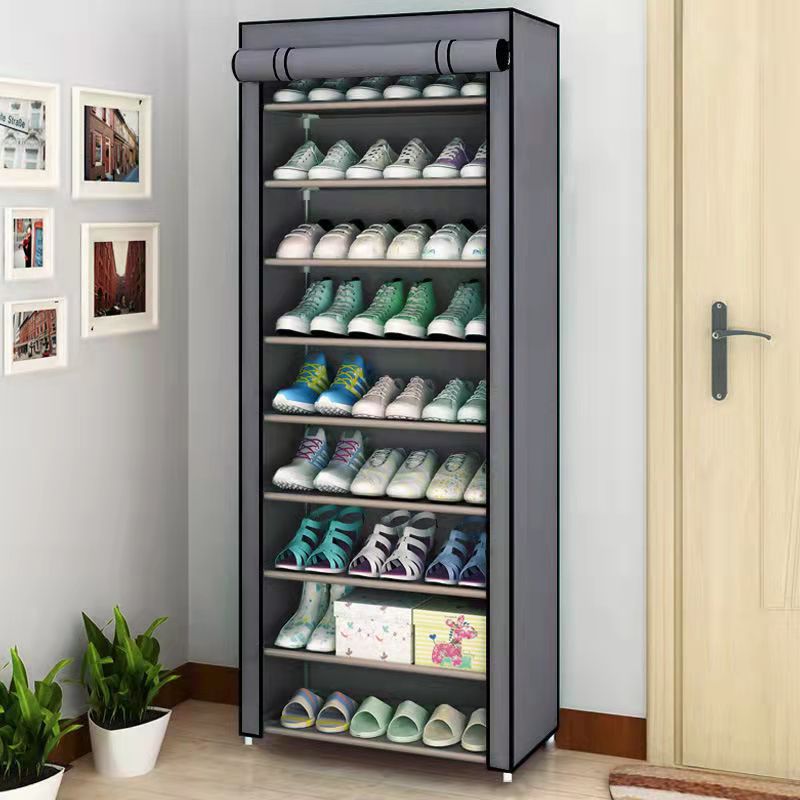 8/10 Layer Dustproof Household Shoe Storage Organizer With Cover_5