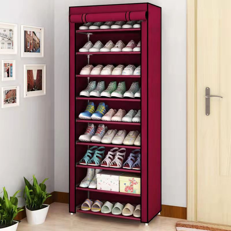 8/10 Layer Dustproof Household Shoe Storage Organizer With Cover_7