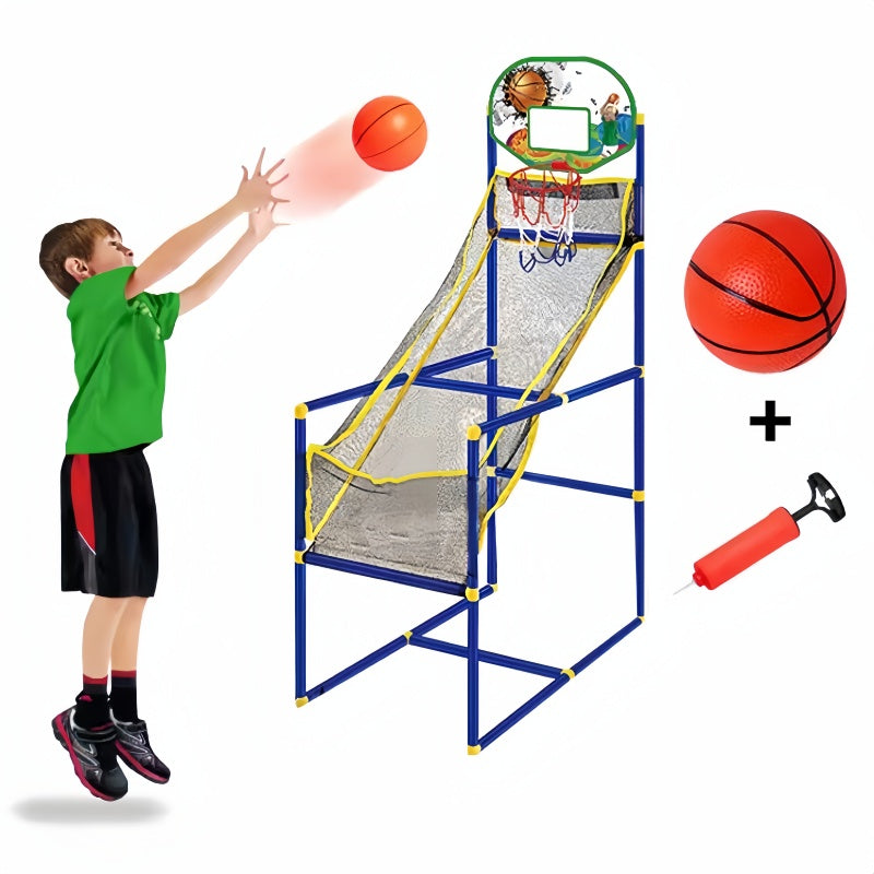 Children's large basketball shooting machine with 2 basketballs_0