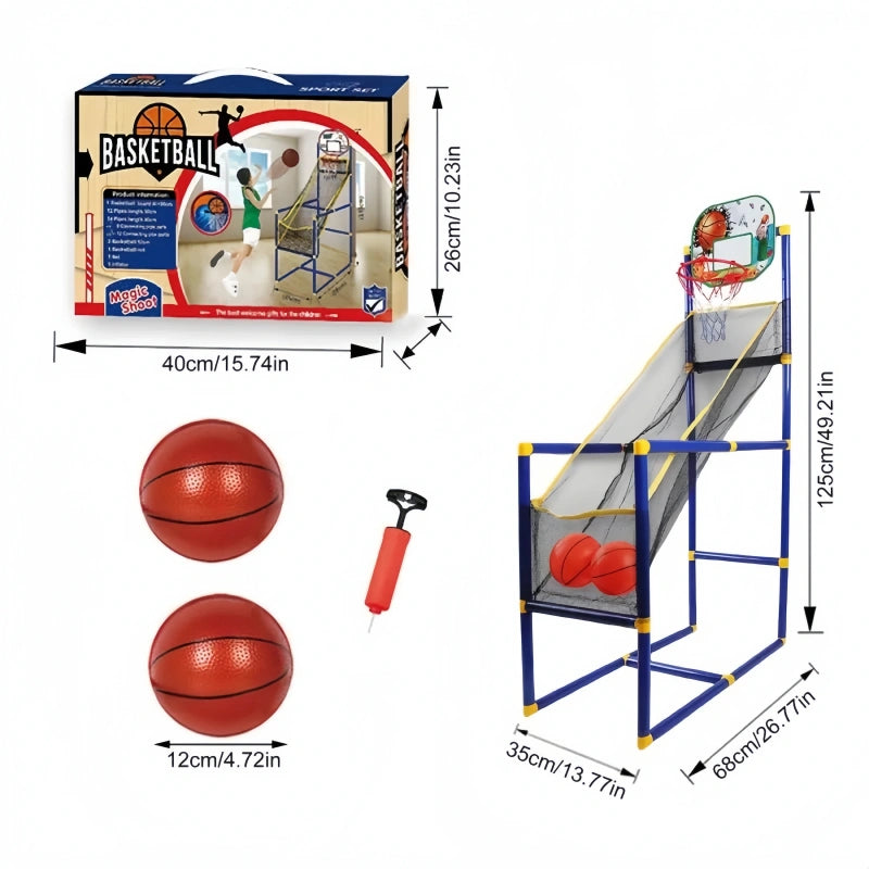 Children's large basketball shooting machine with 2 basketballs_8