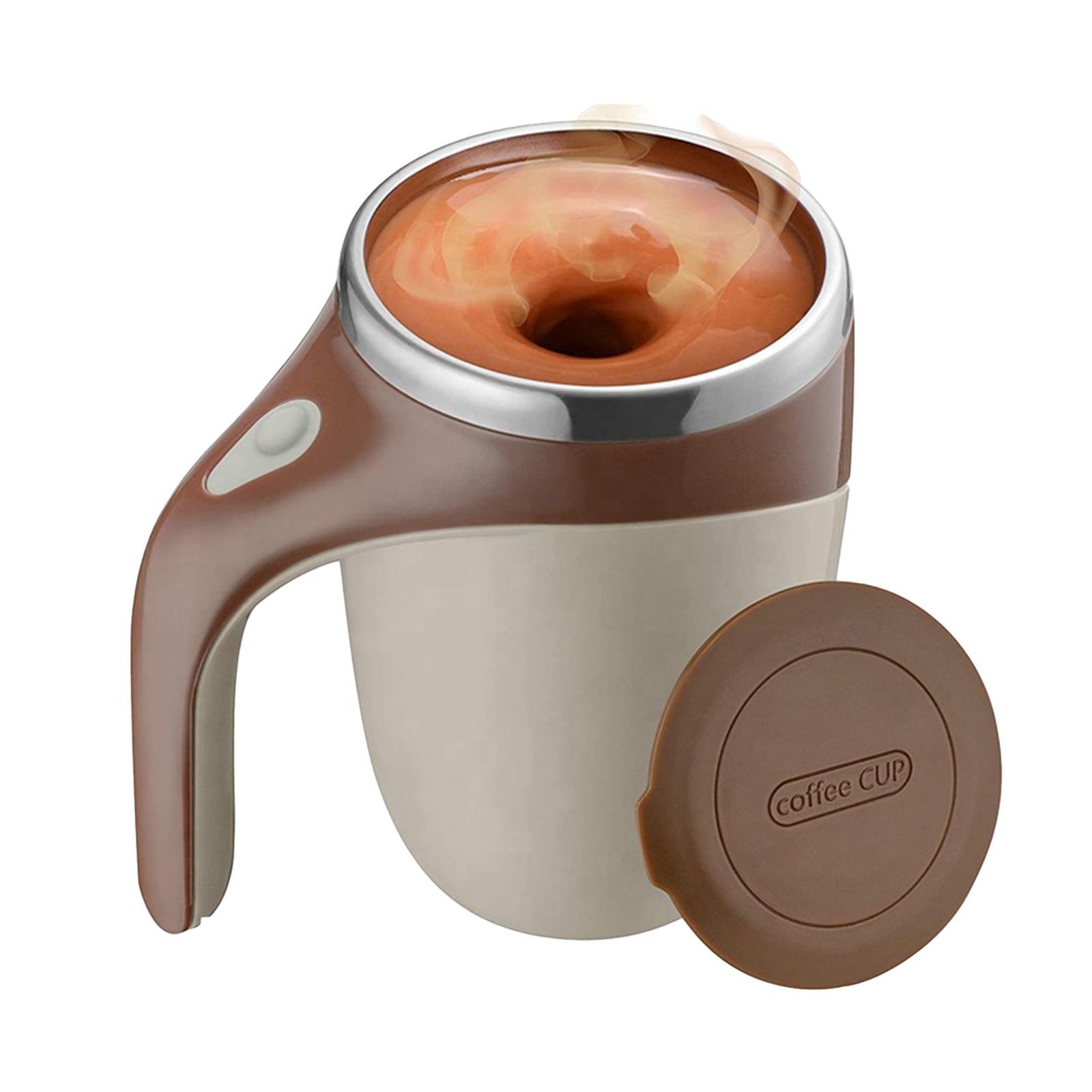 Hands-free stirring mug