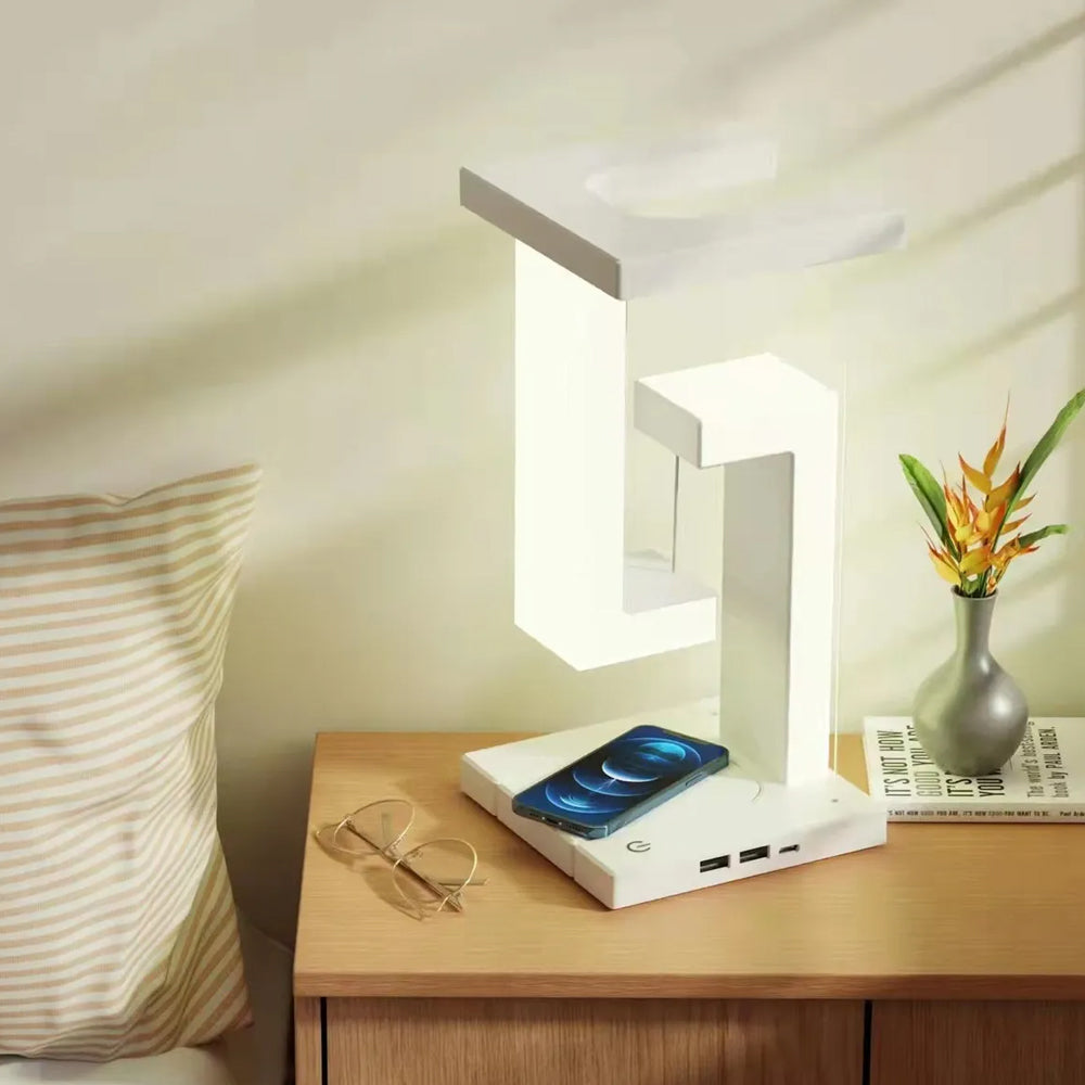 Wireless Charging Levitating LED Table Night Lamp-USB Plugged-in_10