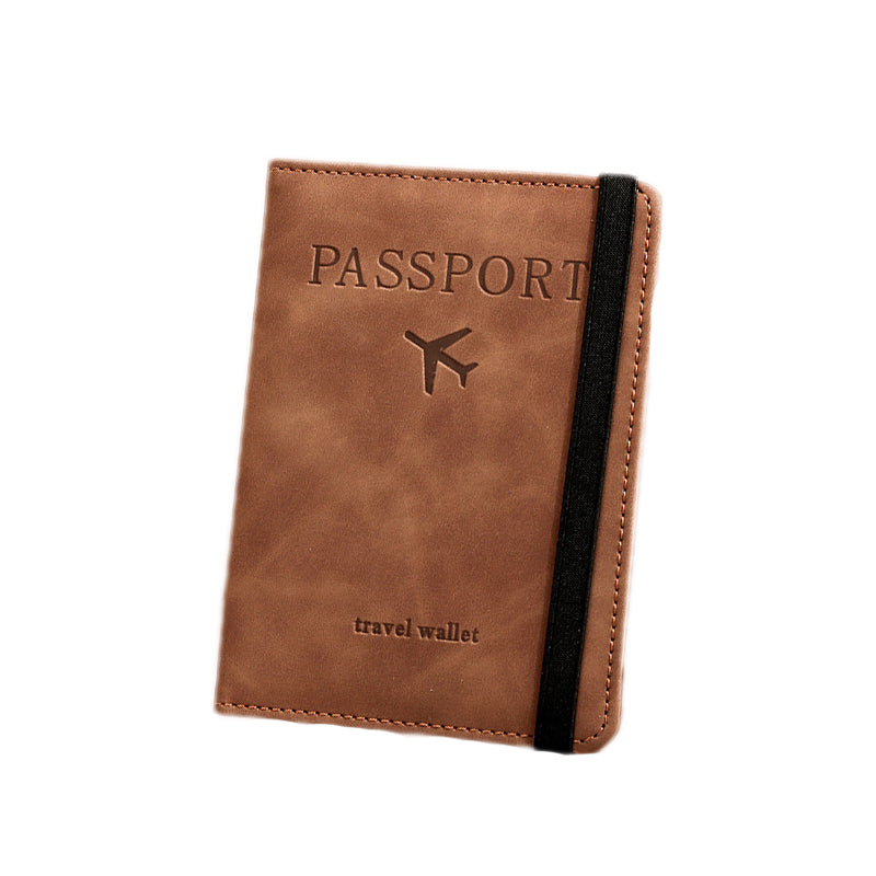 Multi-card Solid Color PU Leather Vintage Design RFID Travel Passport Holder_10