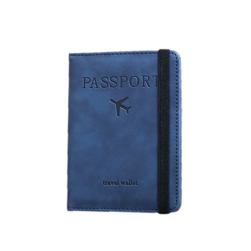 Multi-card Solid Color PU Leather Vintage Design RFID Travel Passport Holder_11