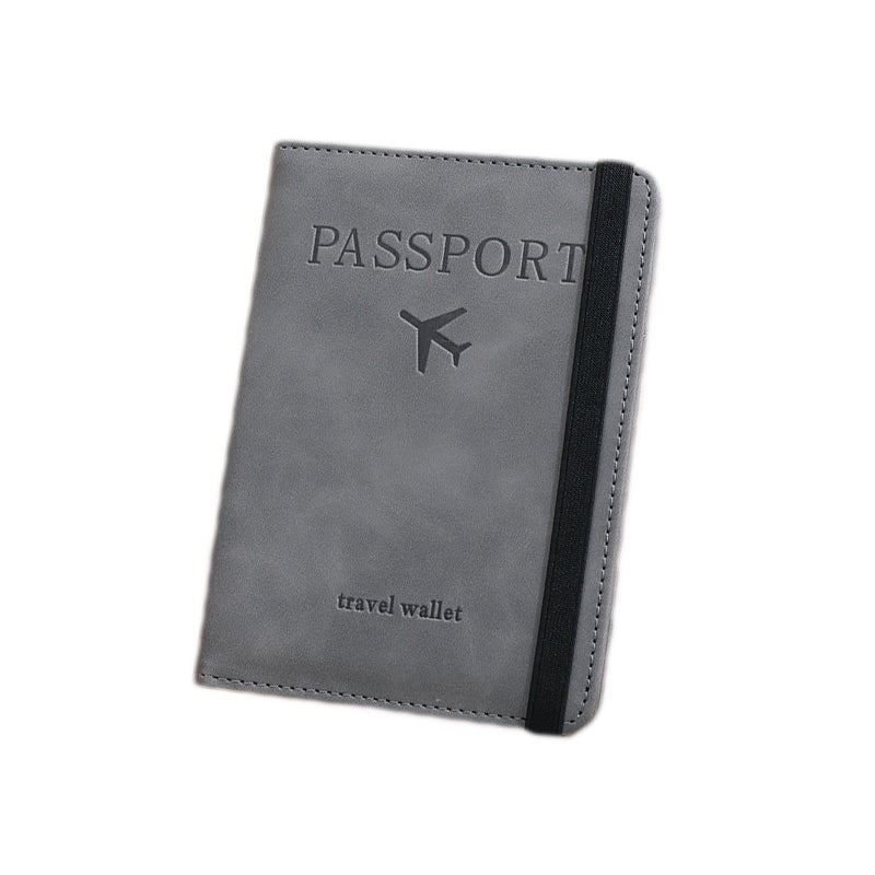 Multi-card Solid Color PU Leather Vintage Design RFID Travel Passport Holder_12