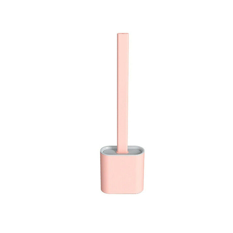 Pink Flexible Silicone Toilet Brush